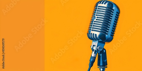 Microphone for Professional Audio Podcasting and Broadcasting with Education Technology Theme