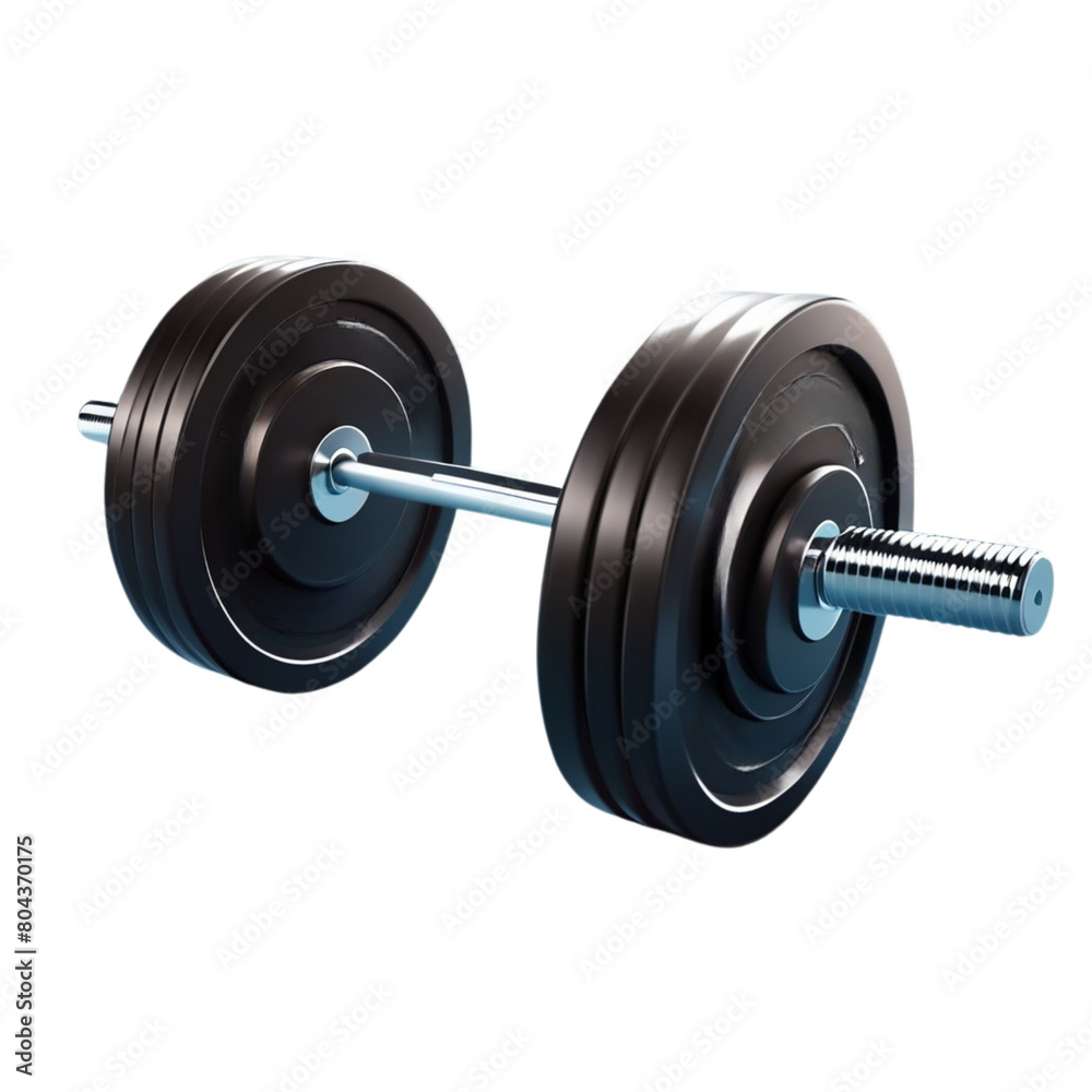 Naklejka premium dumbbell on Isolated transparent background png. generated with AI