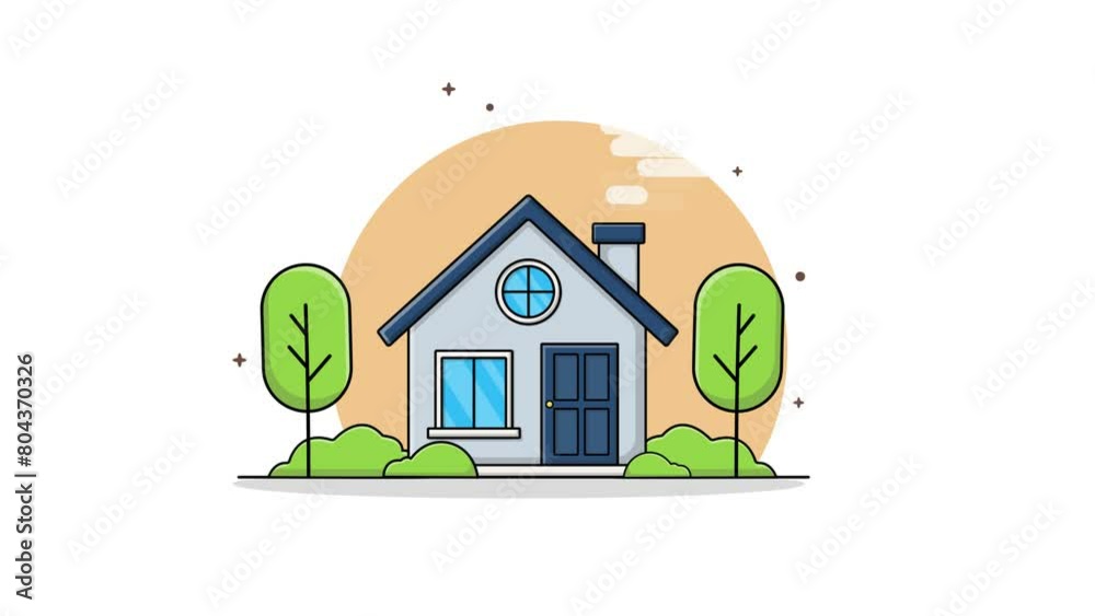 4k House Animation Video