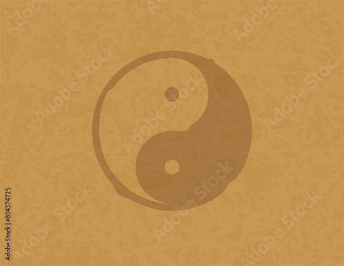 Horizontal Letter 11 x 8.5 Parchment - Yin Yang Martial Arts Symbol