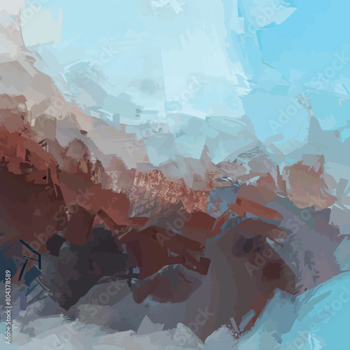 abstract brush stroke blended grunge effect dark brown bluish gradient background digital illustration right