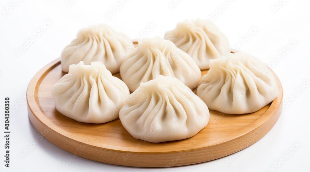 Xiao long bao Chinese dumpling, white background Xiao long bao Chinese dumpling, white background