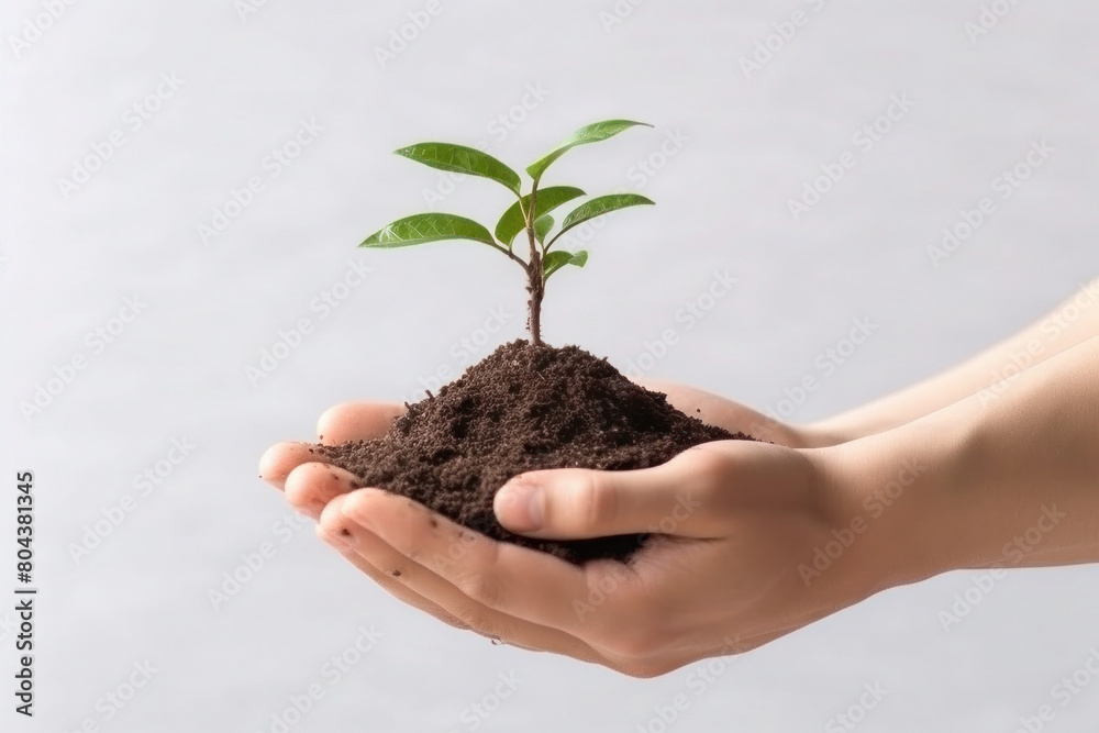 plant in hands