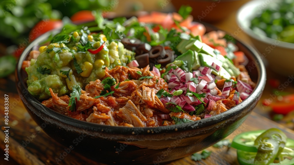 Colorful Loaded Vegan Burrito Bowl