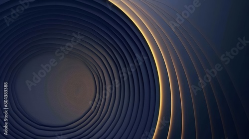 Create a seamless looping animation of a glowing blue and gold tunnel