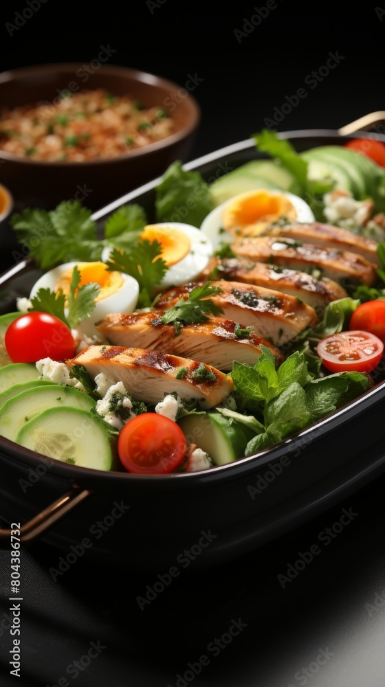 Healthy Chicken Salad with Boiled Eggs Healthy Chicken Salad with Boiled Eggs