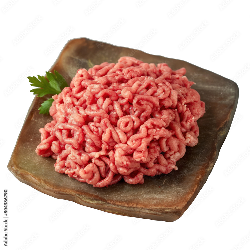 raw ground minced meat on a wooden plate . Clipart PNG image . Transparent background raw ground minced meat on a wooden plate . Clipart PNG image . Transparent background