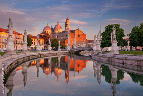 Padua, Italy. Cityscape image of Padua, Italy with Prato della Valle square at sunset.