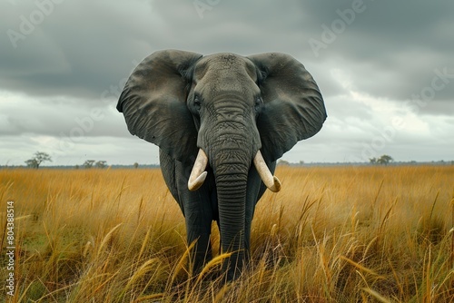 an african elephant lookinf directly to camera in african grassland--style raw --chaos 15 --ar 3:2 --stylize 179 Job ID: 1ad35fc5-92f2-4bea-a531-9a6a452a6fa2 © urdialex
