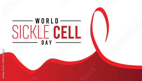 World Sickle Cell day every year in June. Template for background, banner, card, poster with text inscription.