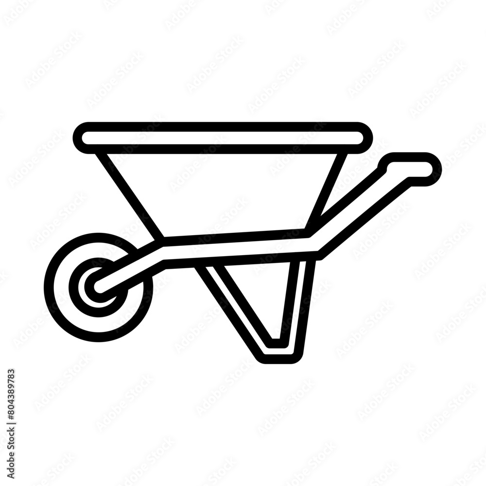 Wheelbarrow line icon