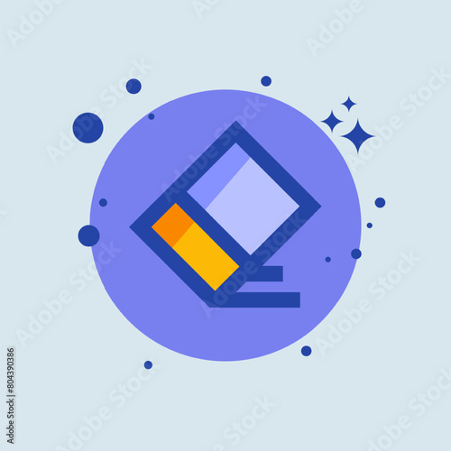 Eraser flat illustration. Wipe out signs vector illustration.