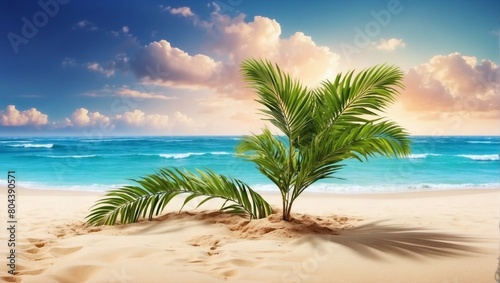 beach with trees