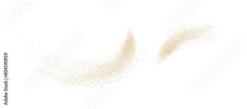 Gold spray with glitter on white background PNG. Golden magic star dust. A bright explosion of glitter. Sparkling fireworks. Vector illustration	