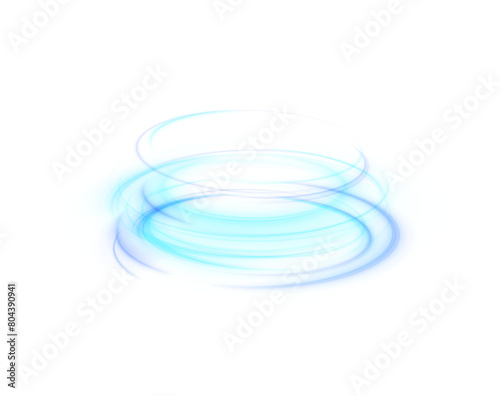 Light-bright vortex. PNG effect on a white background. Bright light round teleport podium. Magic gate in a fantasy game. Vector