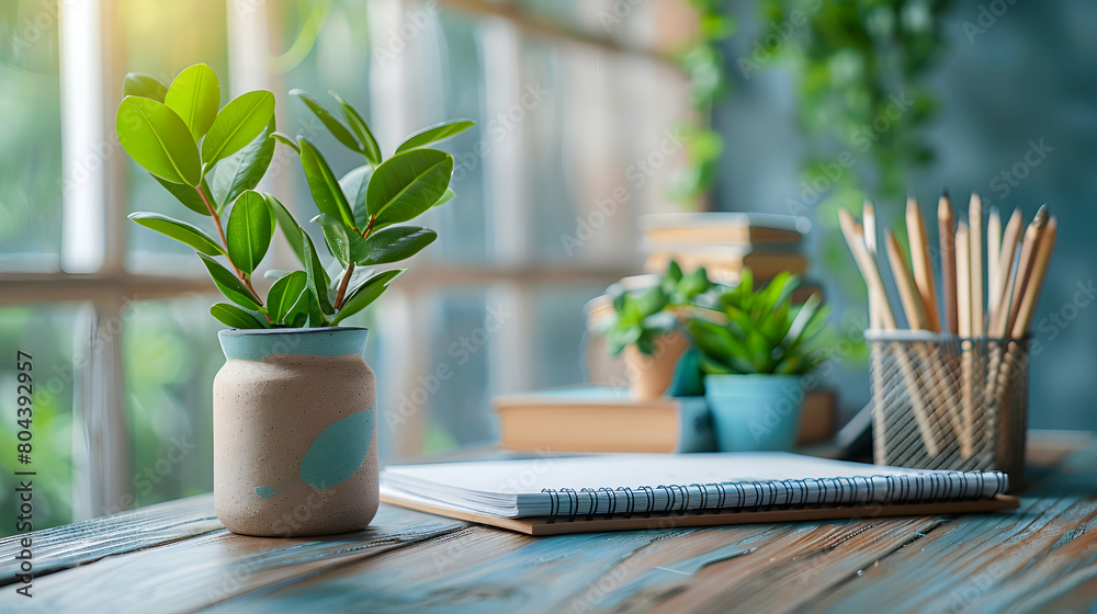 Practical Eco-Friendly Office Supplies Advertisement with Recycled Paper, Biodegradable Stationery, and Energy-Efficient Equipment Concept Practical Eco-Friendly Office Supplies Advertisement with Recycled Paper, Biodegradable Stationery, and Energy-Efficient Equipment Concept