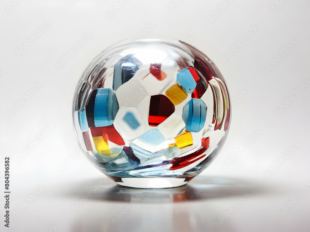 Fototapeta premium glass sphere on a white background Ai generative 