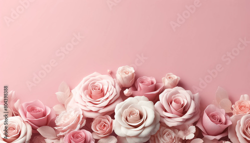 Wallpaper Mural Serenade in Pink - Roses Blooming in Harmonious Hues Torontodigital.ca