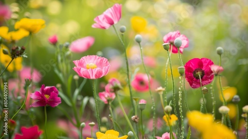 Summer blooms. celebrating the beauty of floral arrangements and garden landscapes © Yevhen