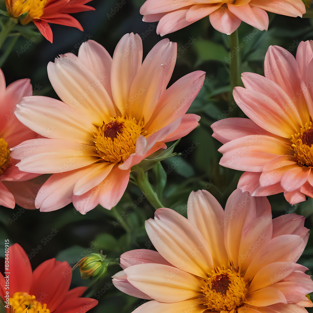 a many different colored flowers that are in the picture a many different colored flowers that are in the picture