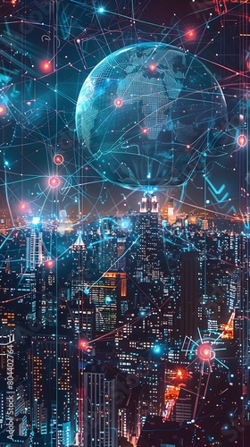 Visionary Cityscape of Driven Interconnectivity and Technological Innovation Generative ai