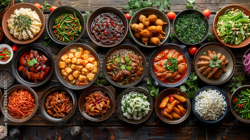 Sumptuous table of Chinese cuisine