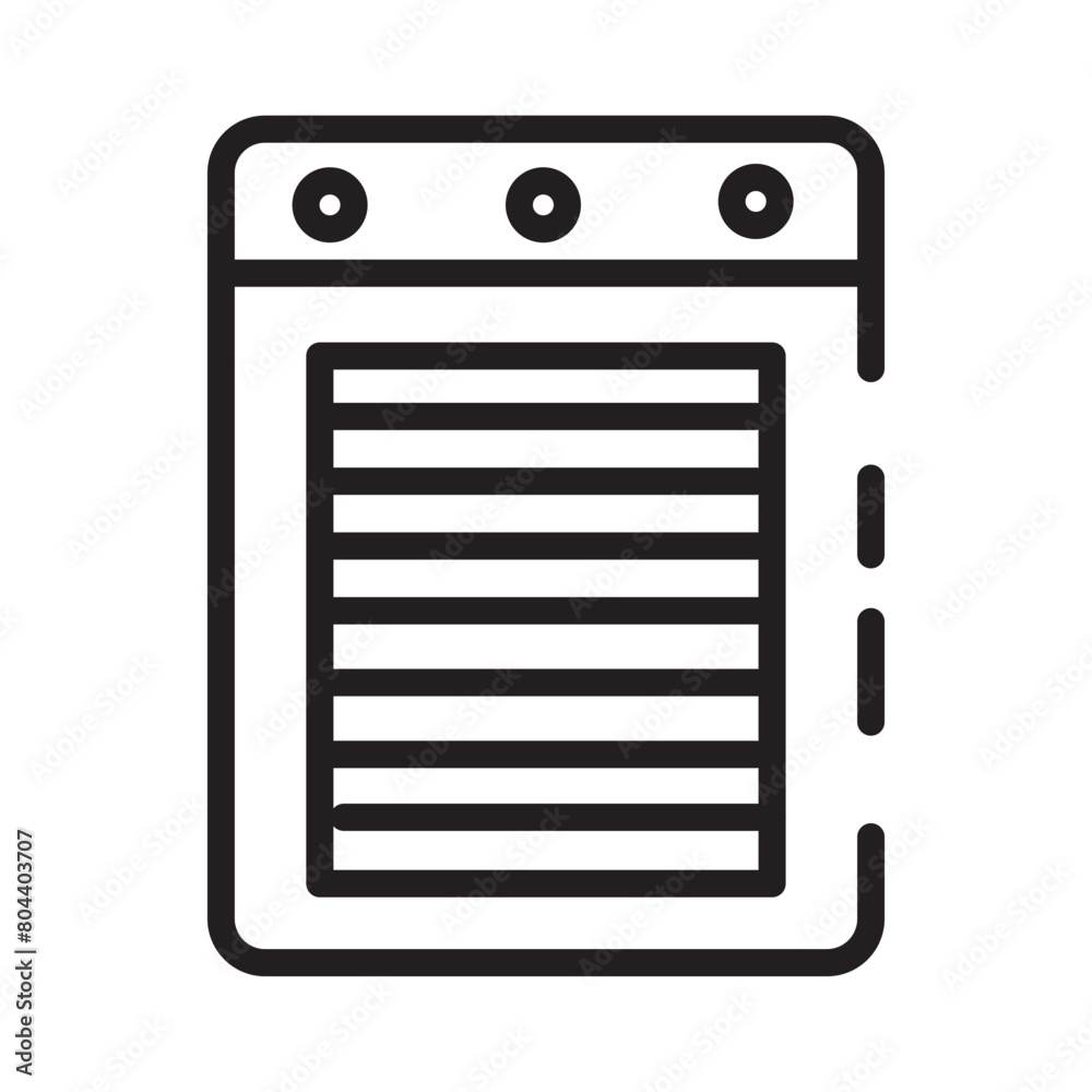Cook Oven Tool Line Icon Cook Oven Tool Line Icon