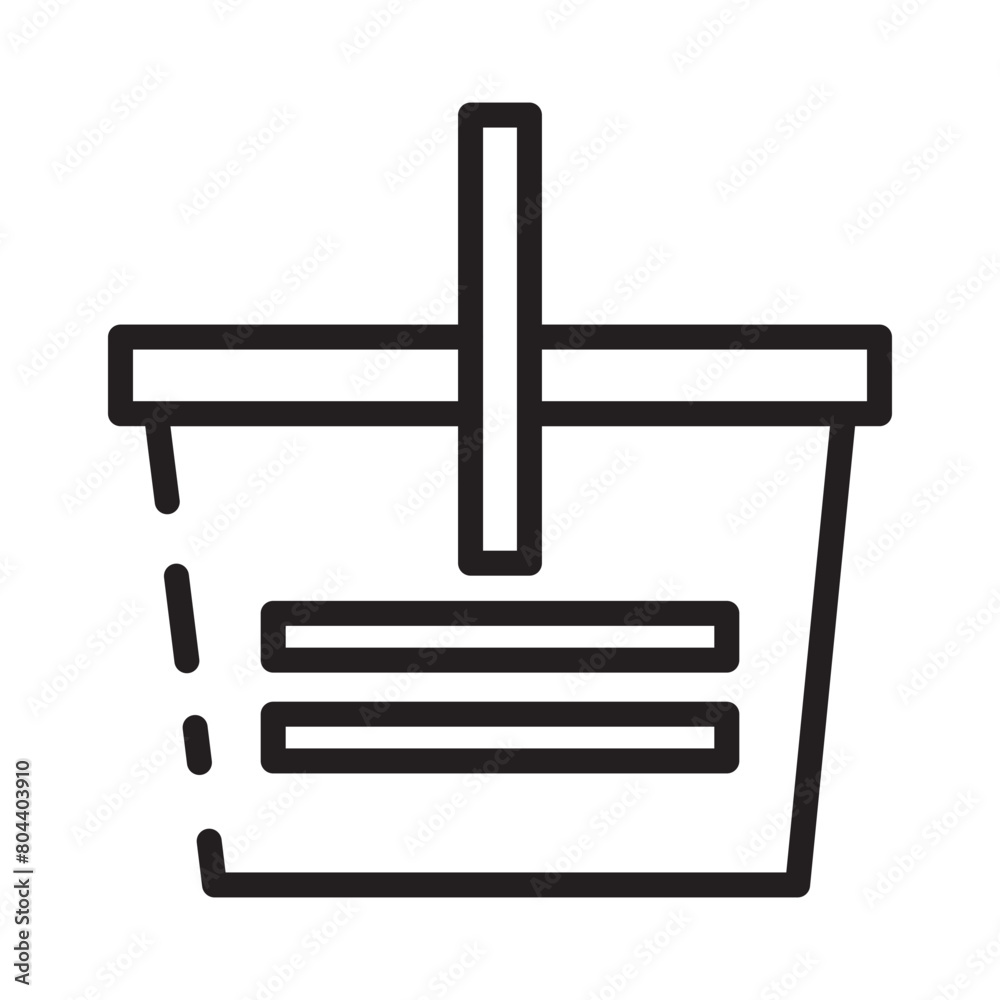 Basket Chef Tools Line Icon Basket Chef Tools Line Icon