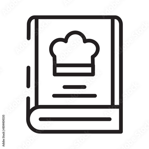 Book Cooking Food Line Icon