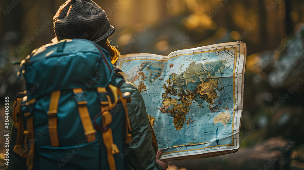 Exquisite Photo Realistic Map Serving as Pathfinder's Guide for New Travel Experiences - Photo Stock Concept Exquisite Photo Realistic Map Serving as Pathfinder's Guide for New Travel Experiences - Photo Stock Concept