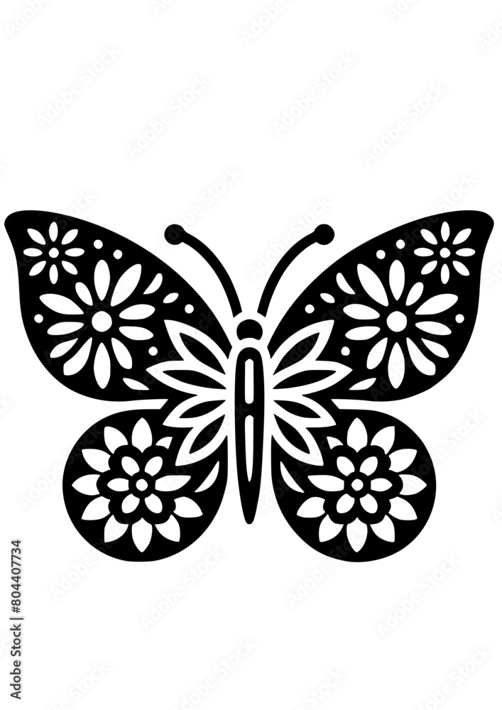 Butterfly Svg, Flower Butterfly svg, Butterfly Flower svg, Butterfly Silhouette, Insect SVG, Butterfly Clipart, Butterfly Cricut, Butterfly Art Print