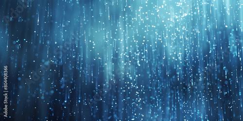 Digital Downpour: Pixel Rain Background, Pixelated Precipitation: Rain in Pixel Form as Background - Ai Generated photo