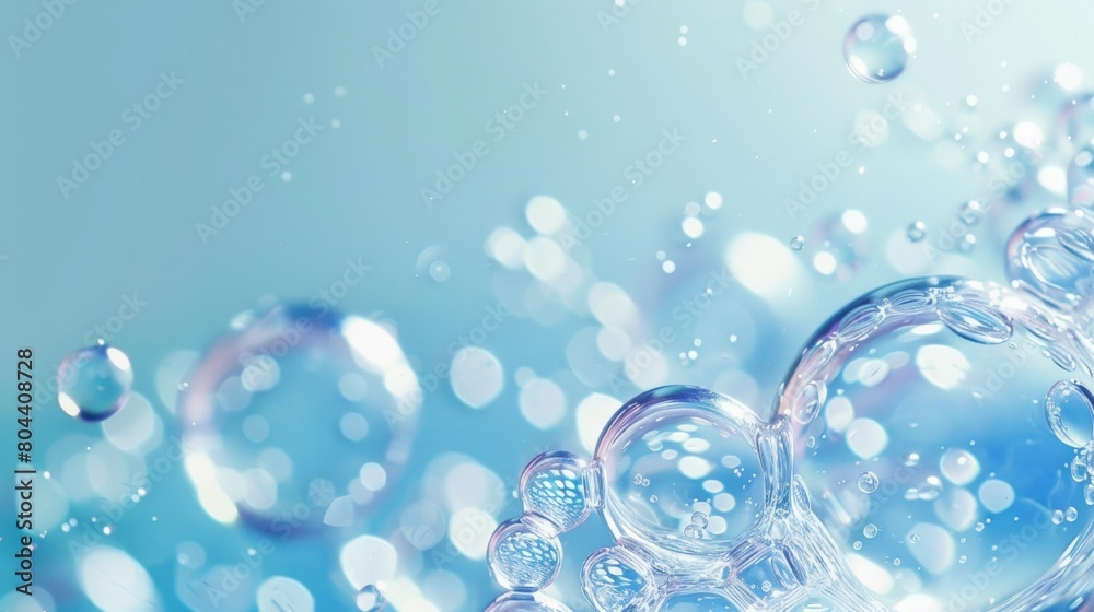 Flowing water bubbles,Water molecule,bubbles, light blue gradient,minimalism Flowing water bubbles,Water molecule,bubbles, light blue gradient,minimalism
