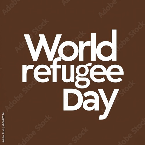 World Refugee day, World Refugee day typography, Refugee day calligraphy, World Refugee Day poster, illustration. post. banner, post, World Refugee Day Banner, World Refugee day calligraphy, 