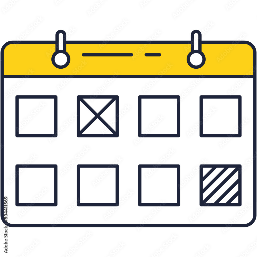 Calendar icon vector date and time for event Calendar icon vector date and time for event