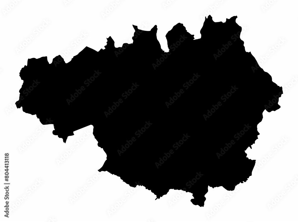 Obraz premium Greater Manchester silhouette map