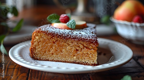 slice of applesauce cake  Homemade  gourmet and Tasty