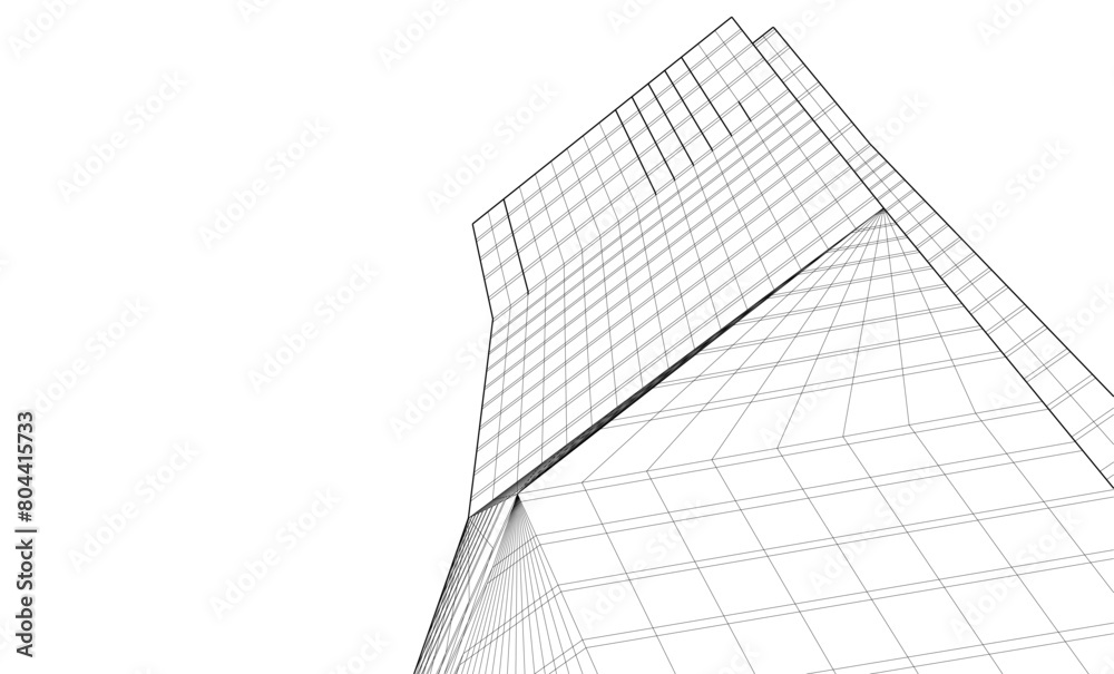 abstract buildings architectural drawing 3d abstract buildings architectural drawing 3d