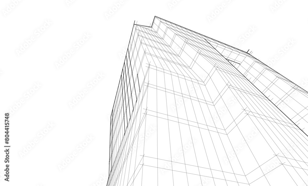 abstract buildings architectural drawing 3d abstract buildings architectural drawing 3d