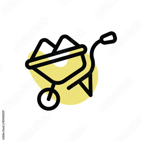 Wheelbarrow vector icon