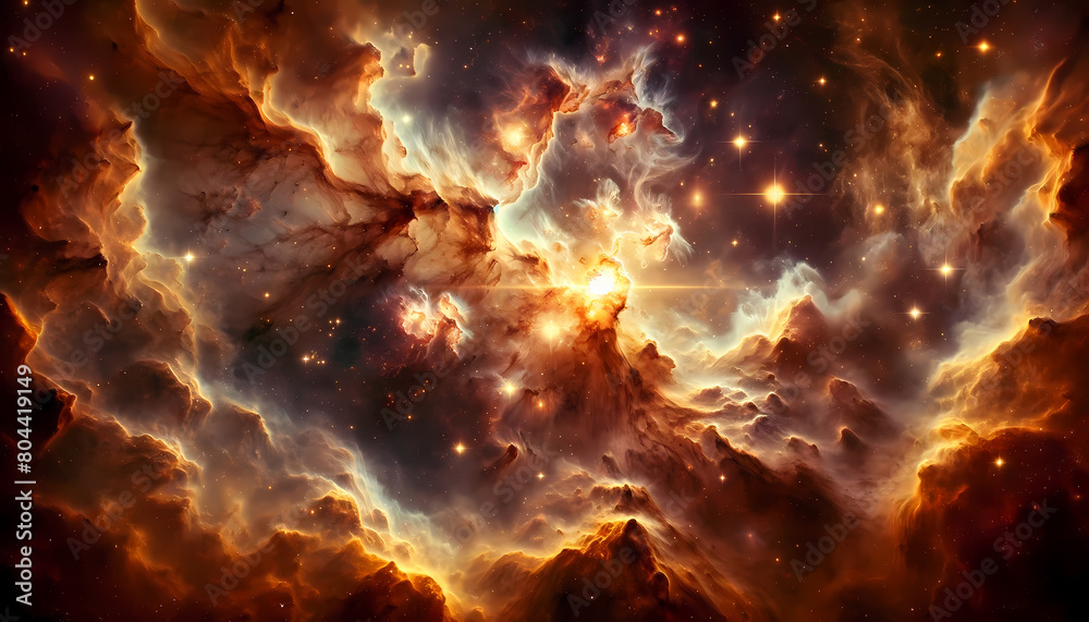 Ethereal Cosmos: Starlight and Nebula Glow in a Surreal Sky Ethereal Cosmos: Starlight and Nebula Glow in a Surreal Sky