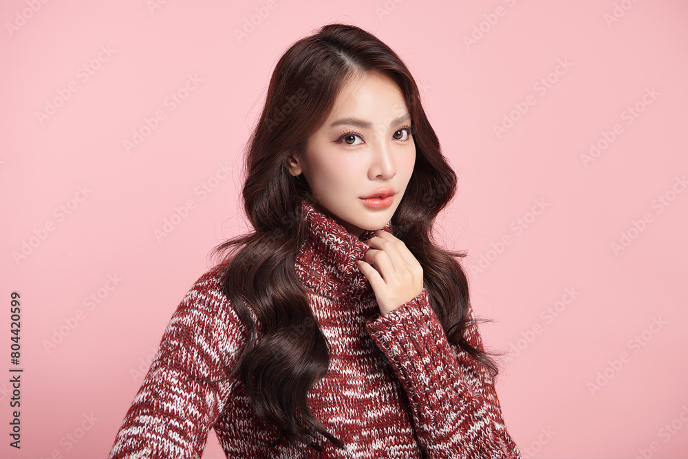 Beautiful young asian woman with clean fresh skin on pink background, Face care, Facial treatment, Cosmetology, beauty and spa, Asian women portrait. Beautiful young asian woman with clean fresh skin on pink background, Face care, Facial treatment, Cosmetology, beauty and spa, Asian women portrait.