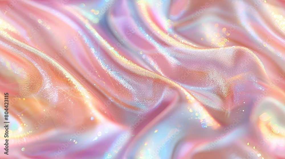 A close-up view of a pink and blue fabric with white and pink swirls on its surface A close-up view of a pink and blue fabric with white and pink swirls on its surface