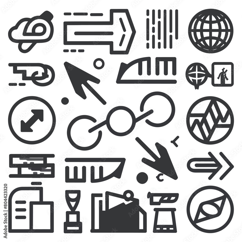 The direction icon isolated on the background The direction icon isolated on the background