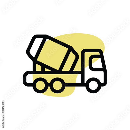 Cement Truck vector icon