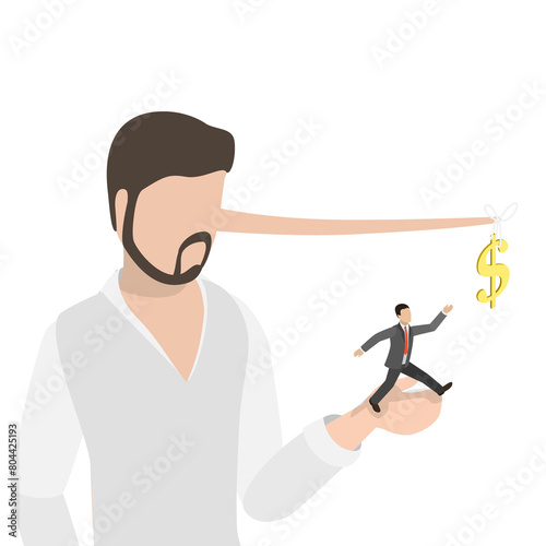Canvas Print 3D Isometric Flat  Illustration of Illegal Investment Scam , Money Trap
