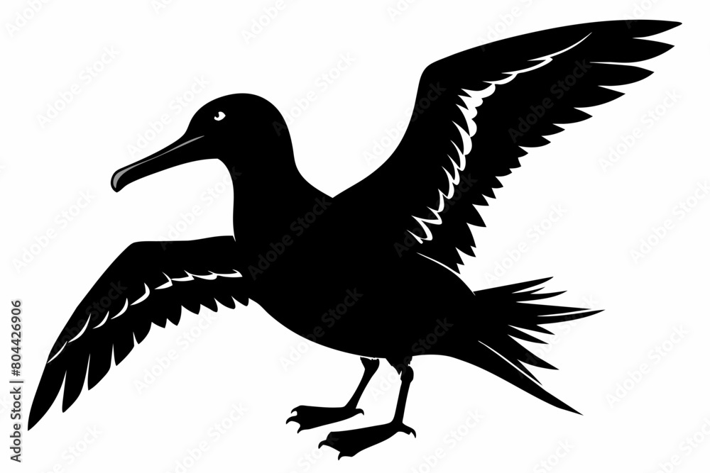 Albatross silhouette on white background, Vector illustration,icon,svg,characters,Holiday t shirt,Hand drawn trendy Vector illustration Albatross silhouette on white background, Vector illustration,icon,svg,characters,Holiday t shirt,Hand drawn trendy Vector illustration