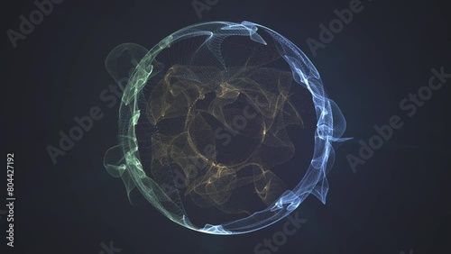 background, Abstract animated background with line spheres