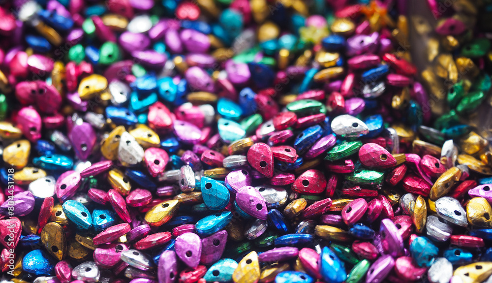 Colorful necklaces and rosary beads sold in the Suluhan bazaar in Ulus, Ankara Colorful necklaces and rosary beads sold in the Suluhan bazaar in Ulus, Ankara