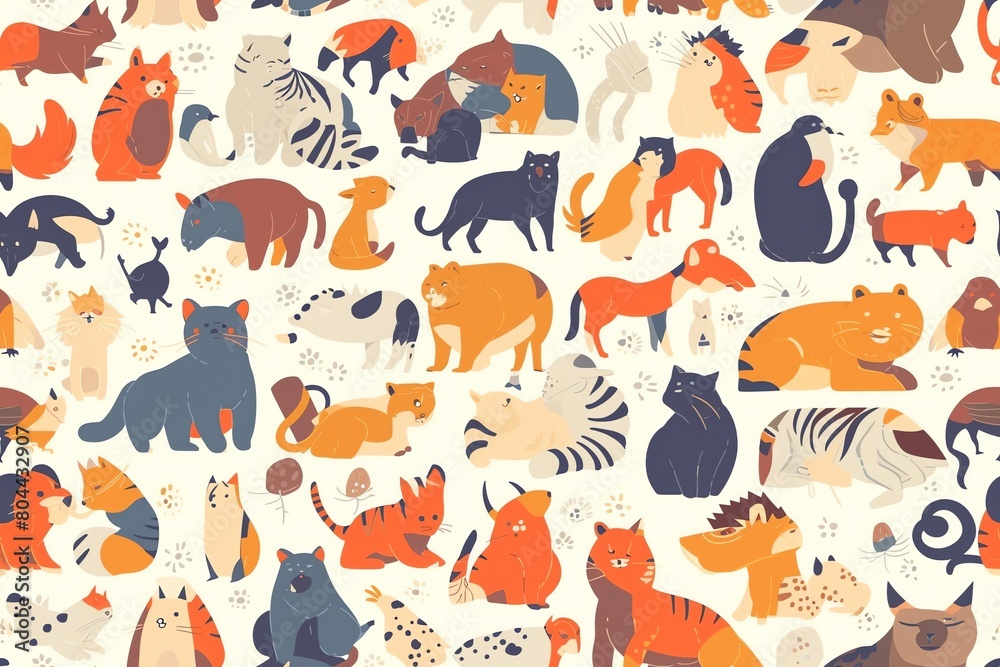 Amazing arctic animals seamless pattern Amazing arctic animals seamless pattern